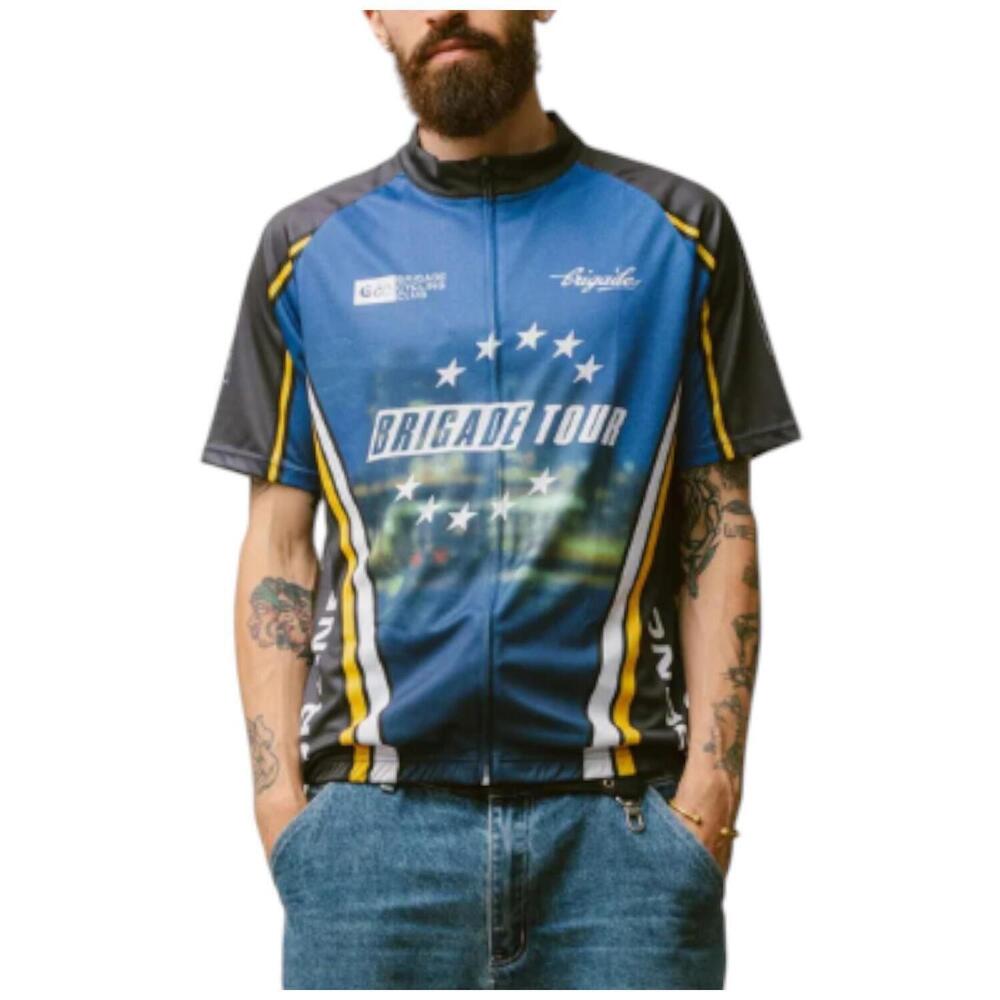 Brigade Men's Granfondo Cycling Jersey Blue